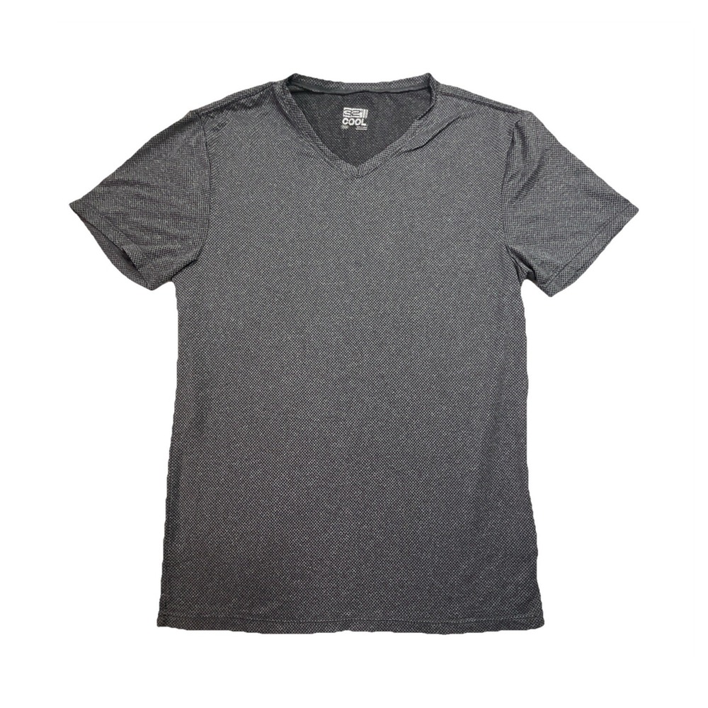 32 Degrees Gray Knit V-Neck Men's Short Sleeve T-Shirt Size S